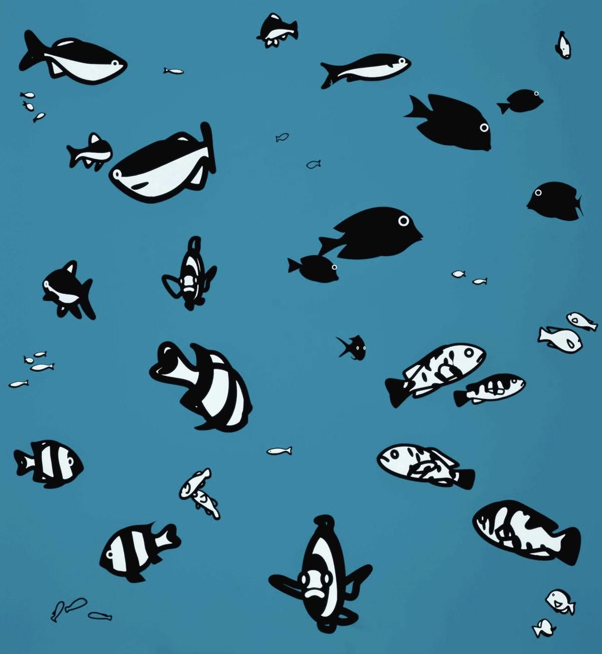 Julian Opie We Swam Amongst The Fishes - Version 2 (Signed Print