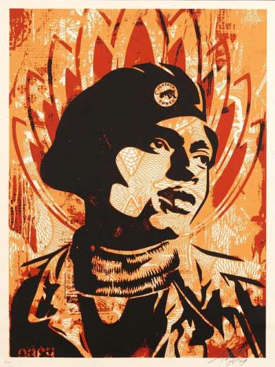 Black Panther - Signed Print by Shepard Fairey 2004 - MyArtBroker