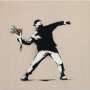 Banksy: Love Is In The Air (Flower Thrower) - Signed Mixed Media