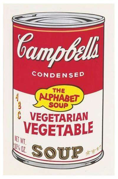 Andy Warhol: Campbell’s Soup II, Vegetarian Vegetable (F. & S. II.56) - Signed Print