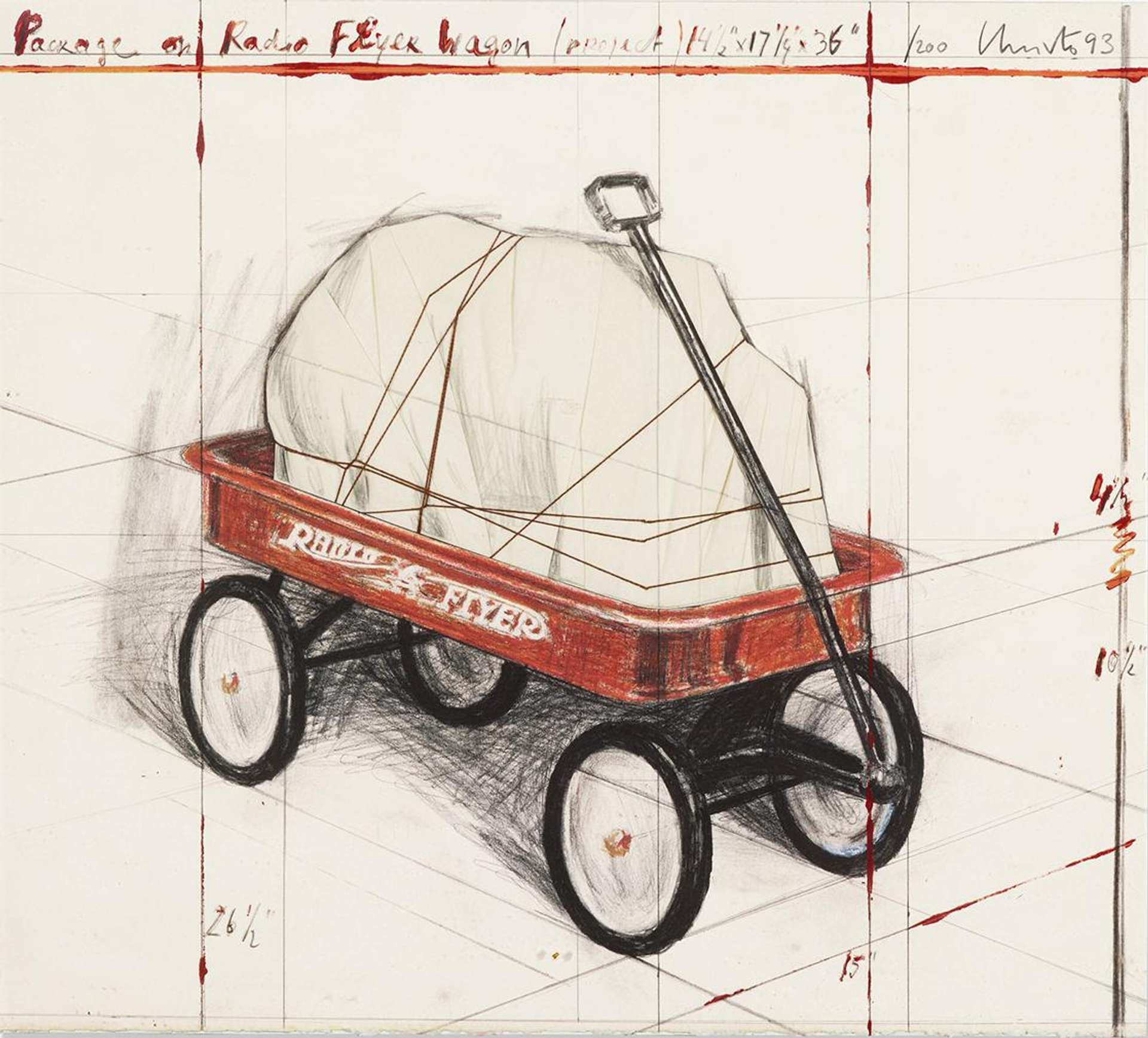 Package On Radio Flyer, Project - Signed Print by Christo 1993 - MyArtBroker