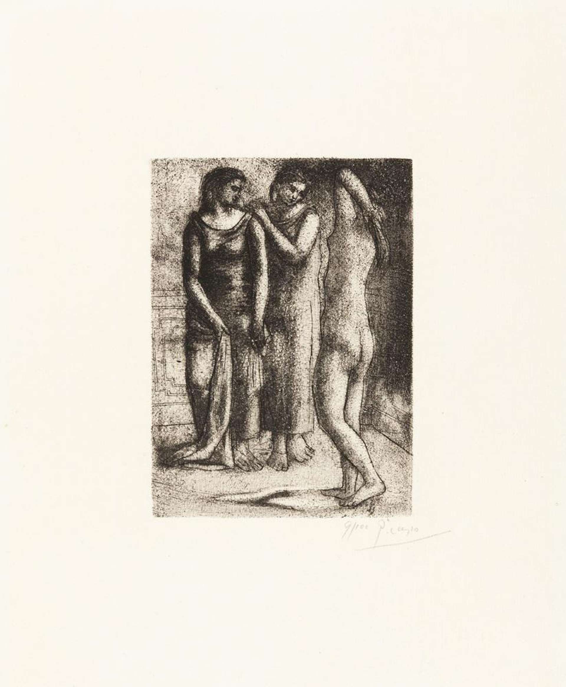 Deux Femmes Regardant Un Modèle Nu - Signed Print by Pablo Picasso 1923 - MyArtBroker