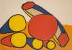 Composition With Circles And Tubes - Signed Print