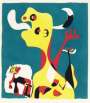 Joan Miró: Femme Et Chien Devant La Lune - Signed Pochoir