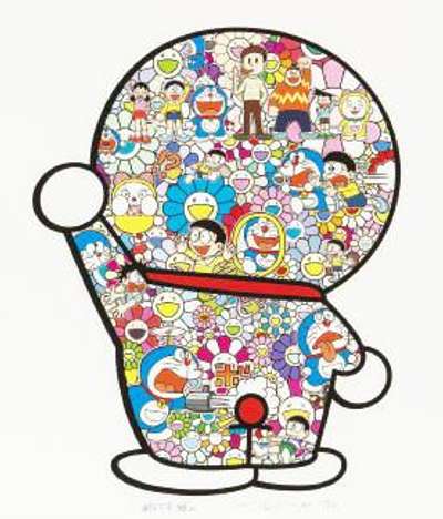 Takashi Murakami: Doraemon In The Field Of Flowers - Signed Print