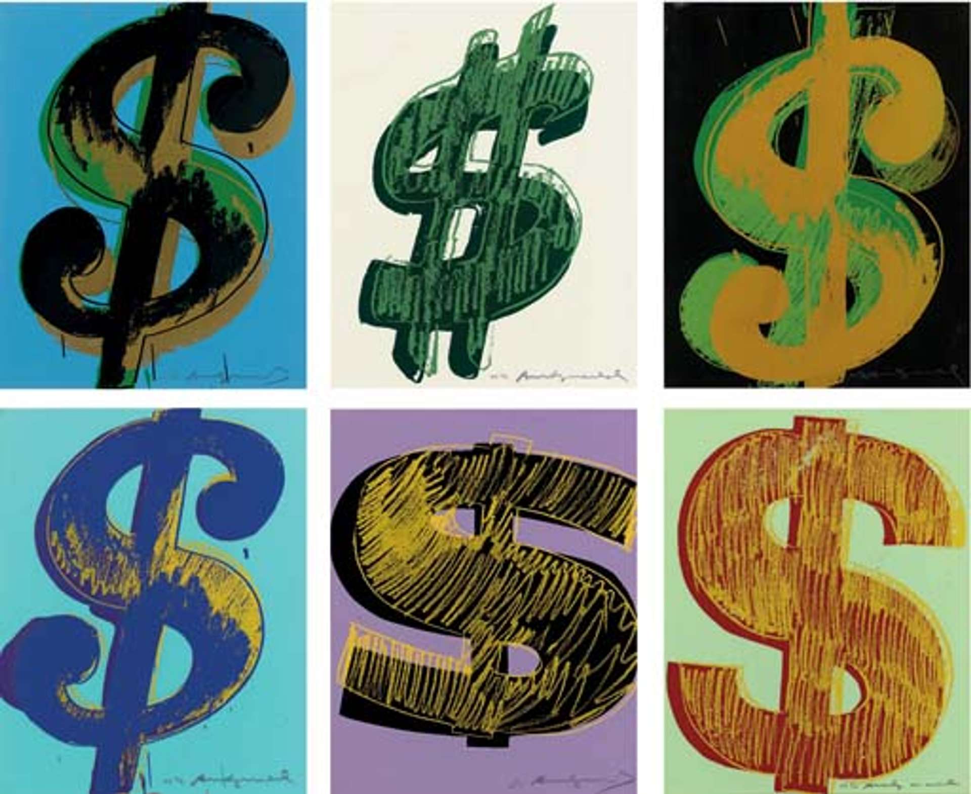 Dollar Sign (complete set) - Signed Print by Andy Warhol 1982 - MyArtBroker