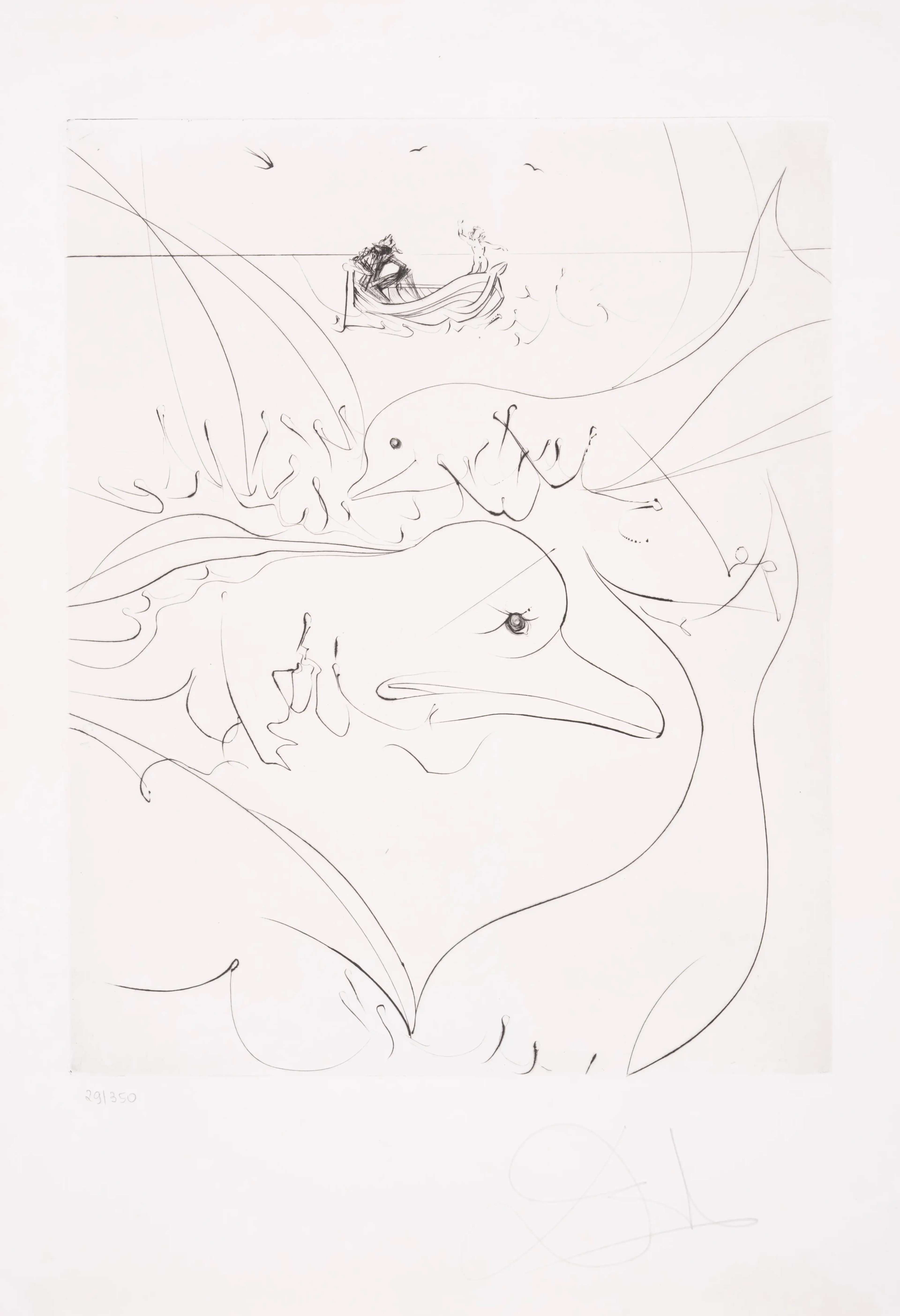 The Old Man And The Sea - Signed Print by Salvador Dali 1974 - MyArtBroker
