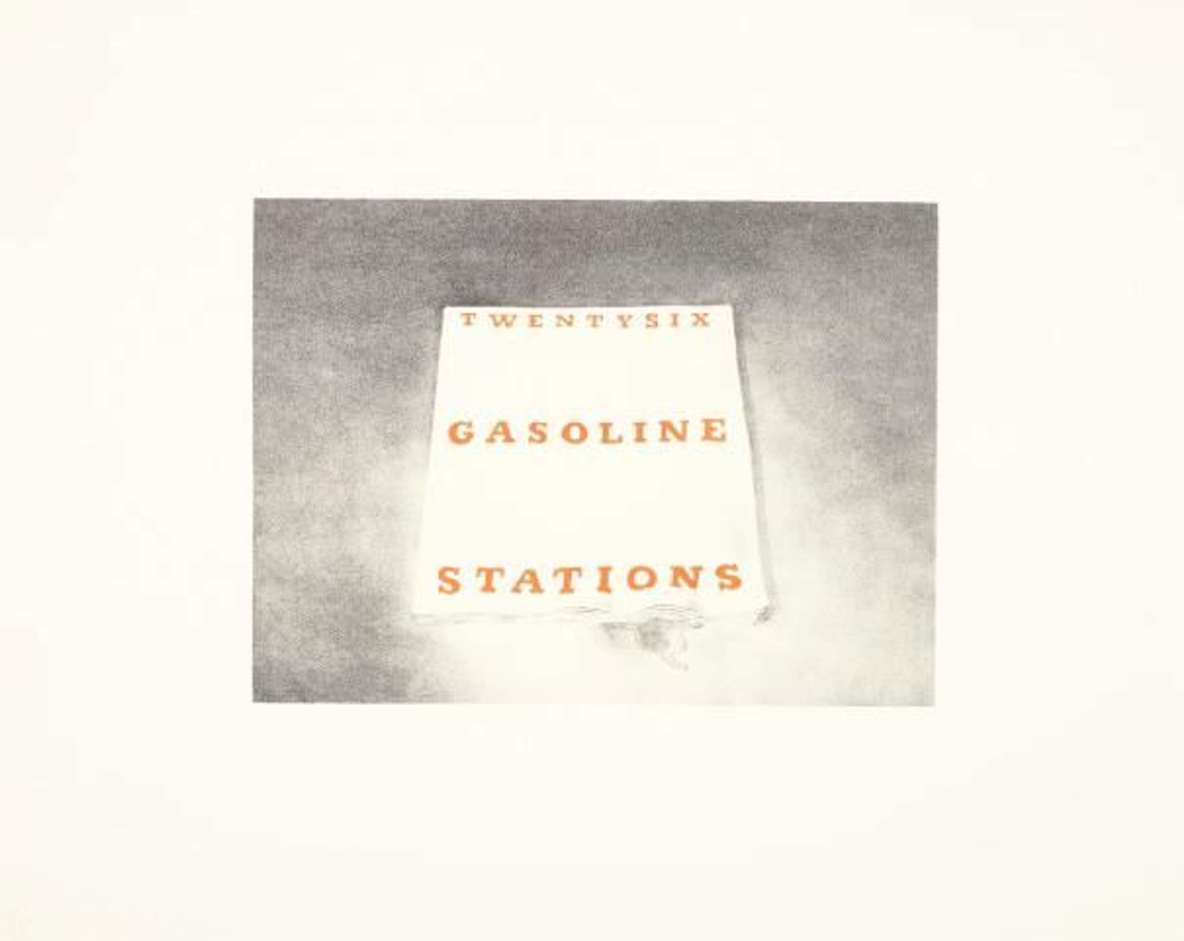 Book cover with the title "Twentysix Gasoline Stations"