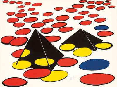 Black Pyramids - Signed Print by Alexander Calder 1974 - MyArtBroker