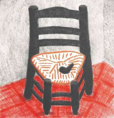 David Hockney: Van Gogh Chair (black) - Signed Print