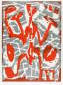 A. R. Penck: Jäger (red-grey) - Signed Print