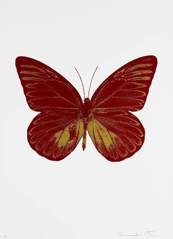 Damien Hirst The Souls I (chilli red, oriental gold) (Signed Print 