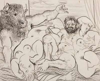 Scène Bacchique Au Minotaure - Signed Print by Pablo Picasso 1933 - MyArtBroker