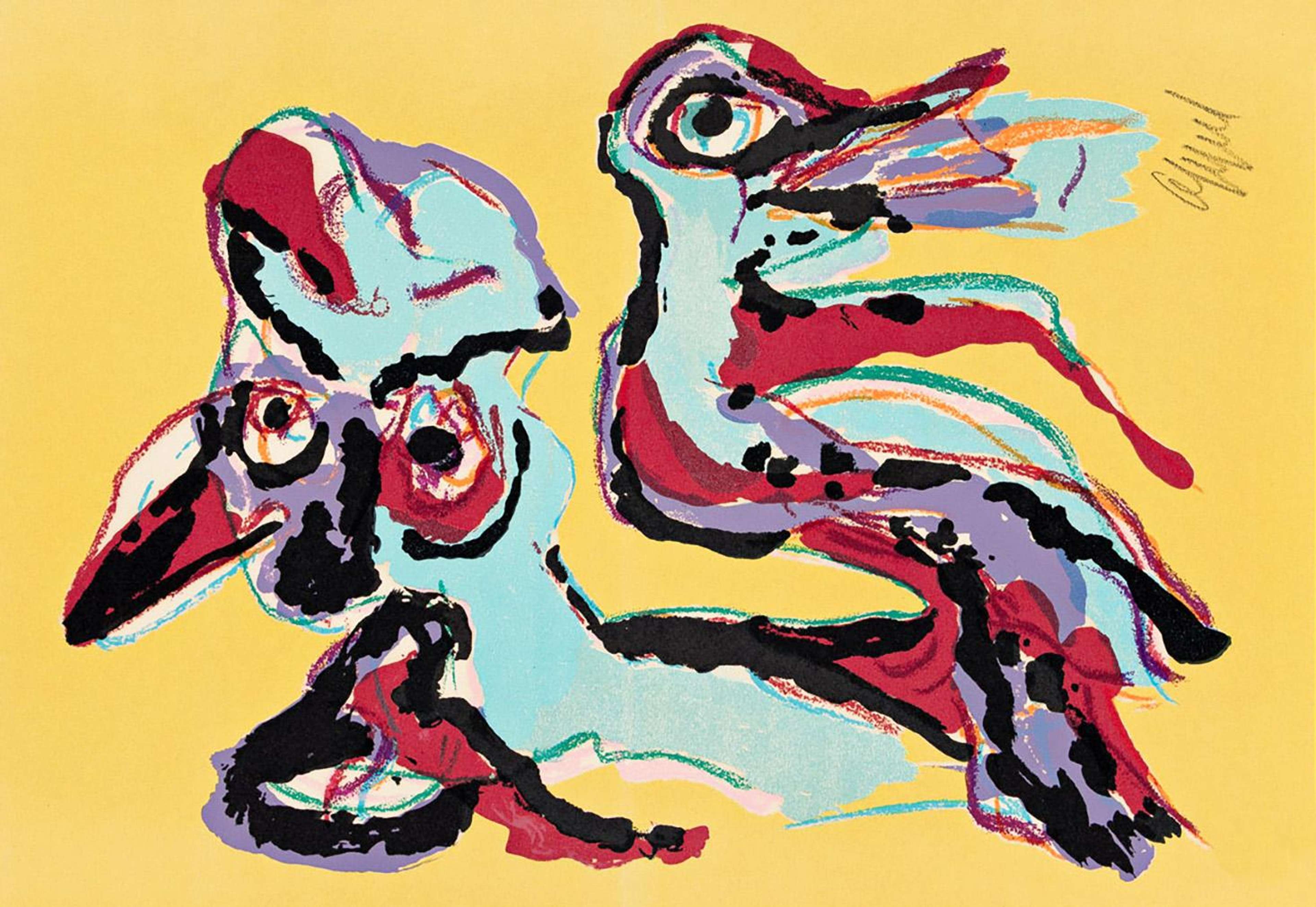 Oiseau Hurlant - Signed Print by Karel Appel 1977 - MyArtBroker