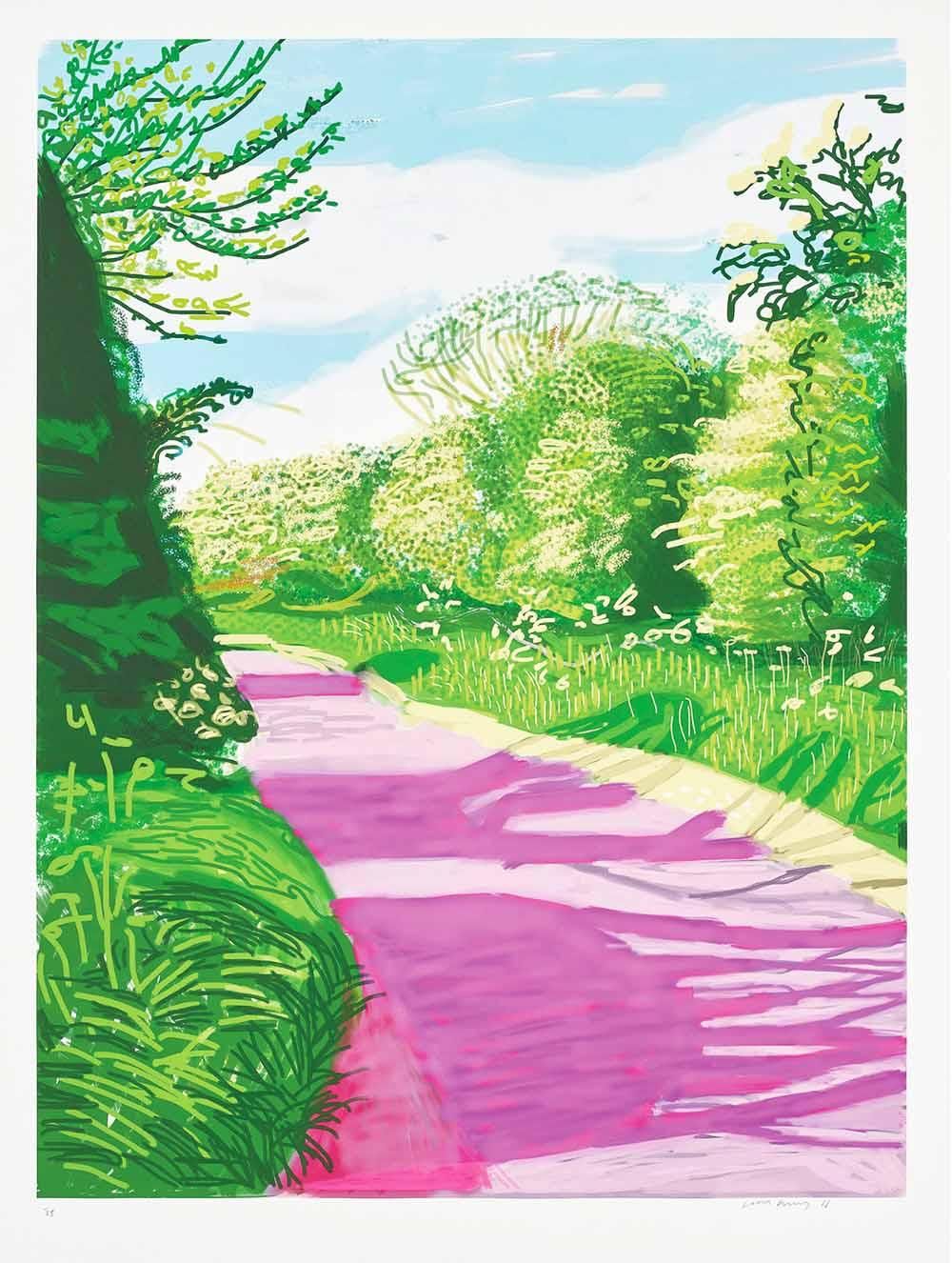 ＤＡＶＩＤ　ＨＯＣＫＮＥＹ：ＡＲＲＩＶＡＬ　ＯＦ　ＳＰＲＩＮ David Hockney The Arrival Of Spring In Woldgate East