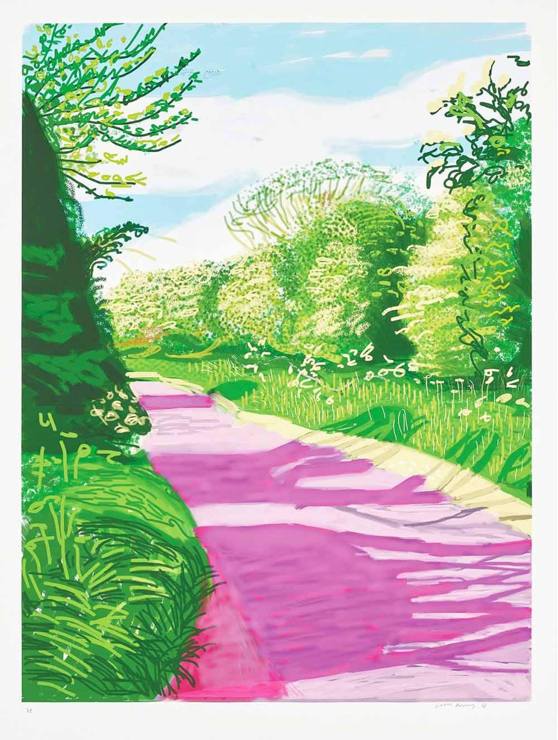 The Arrival Of Spring In Woldgate East Yorkshire 31st May 2011 - No. 2 - Signed Print by David Hockney 2011 - MyArtBroker