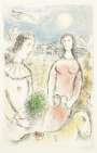 Marc Chagall: Le Couple Au Crépuscule - Signed Print