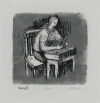 Girl Seated At Desk