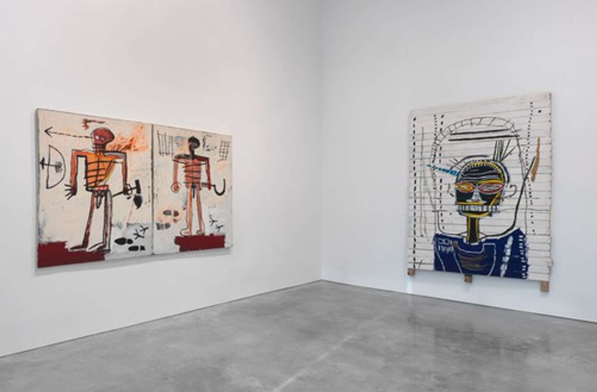  An image of one of Basquiat's exhibitions at the Gagosian, 2013.