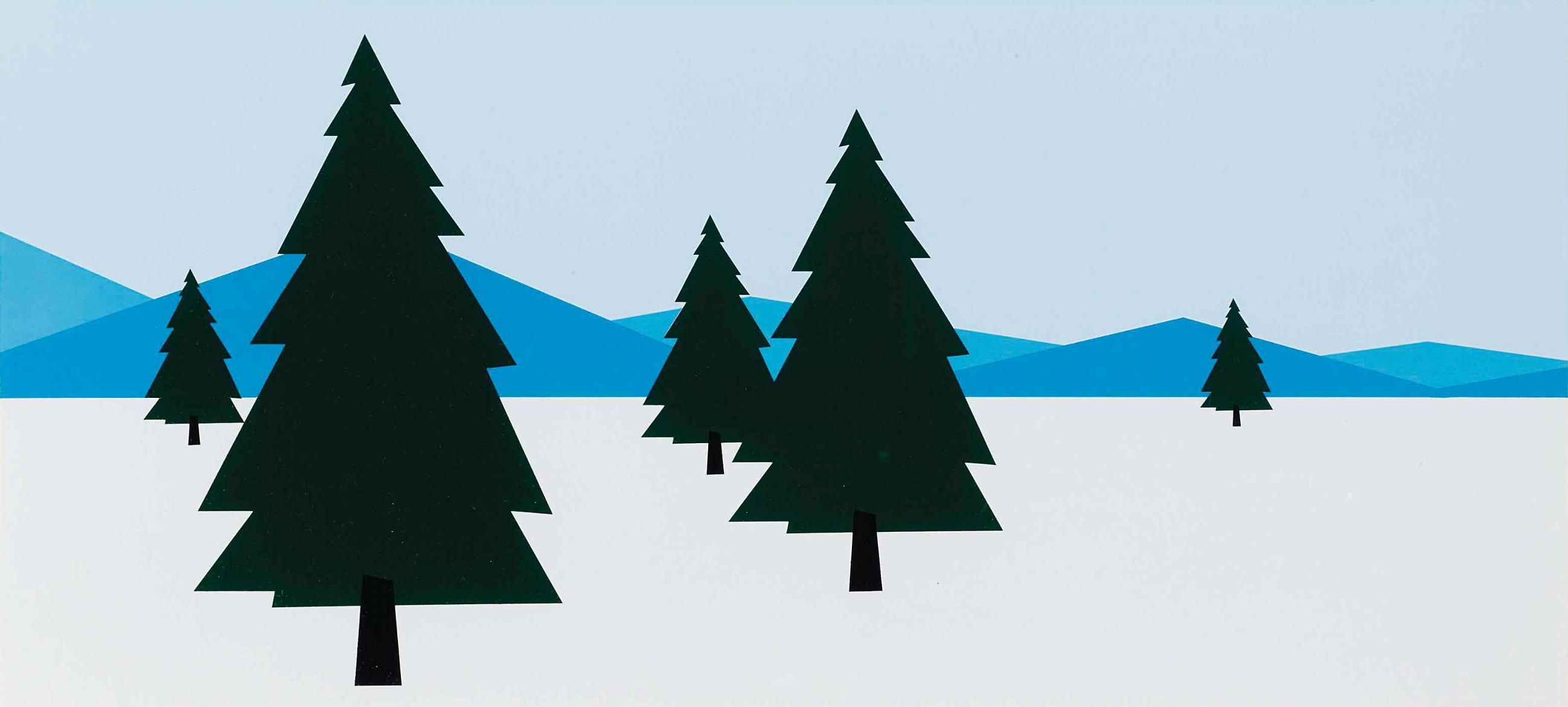 Julian Opie Winter Landscape (Signed Print) 2003 | MyArtBroker