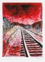 Bob Dylan: Train Tracks Red (2010) - Signed Print
