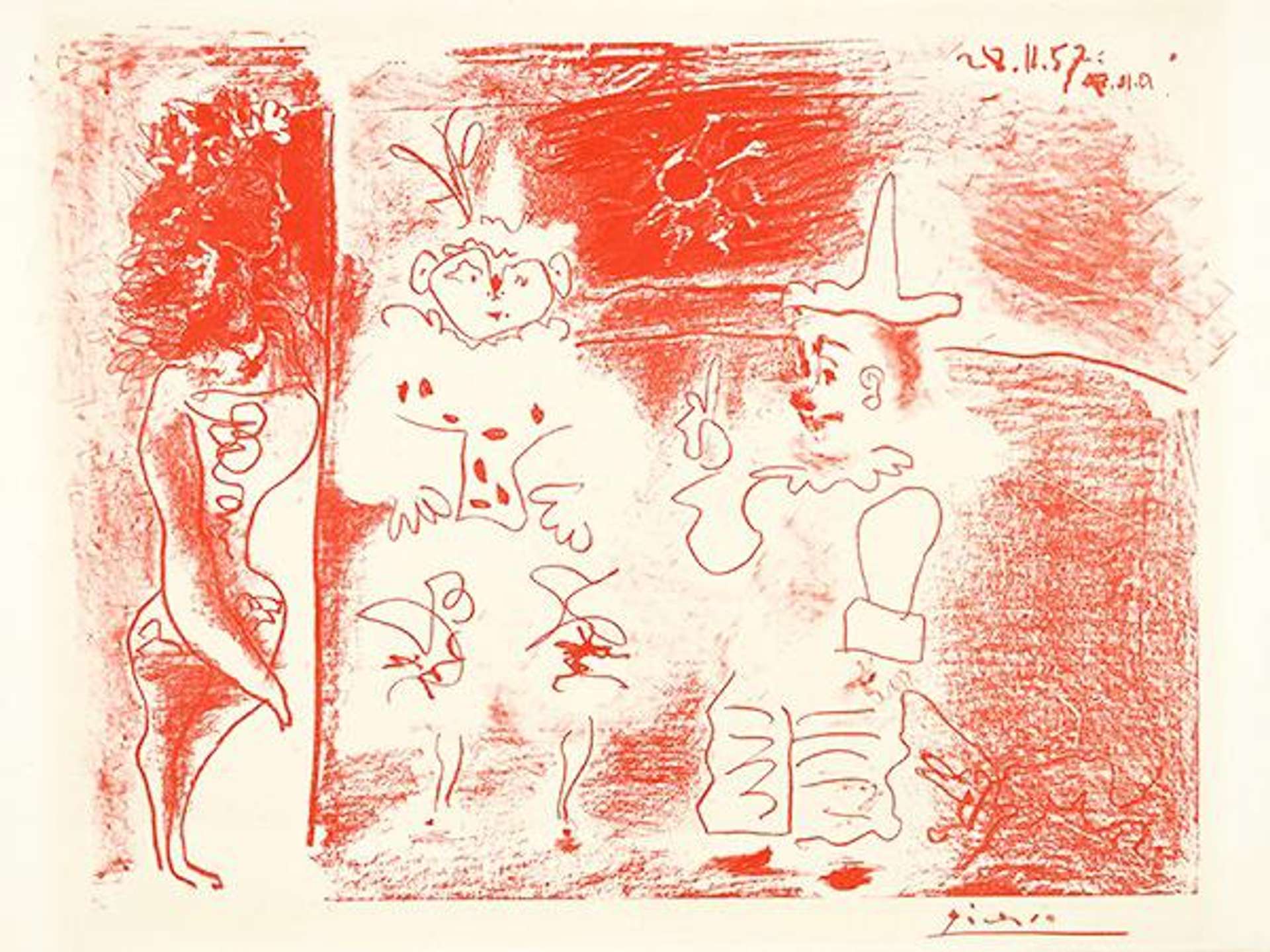 L’Ecuyère Et Le Clown - Signed Print by Pablo Picasso 1957 - MyArtBroker