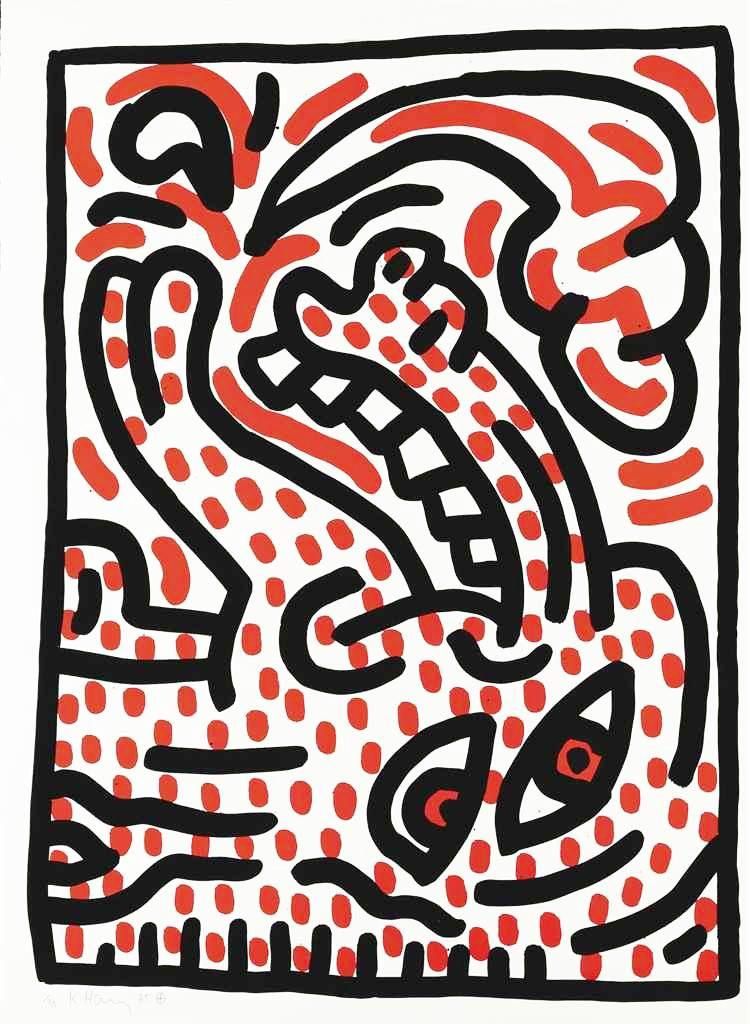KEITH HARING アート作品 未使用 Keith Haring 