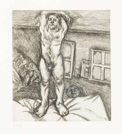 Lucian Freud: Two Men In The Studio - Signed Print