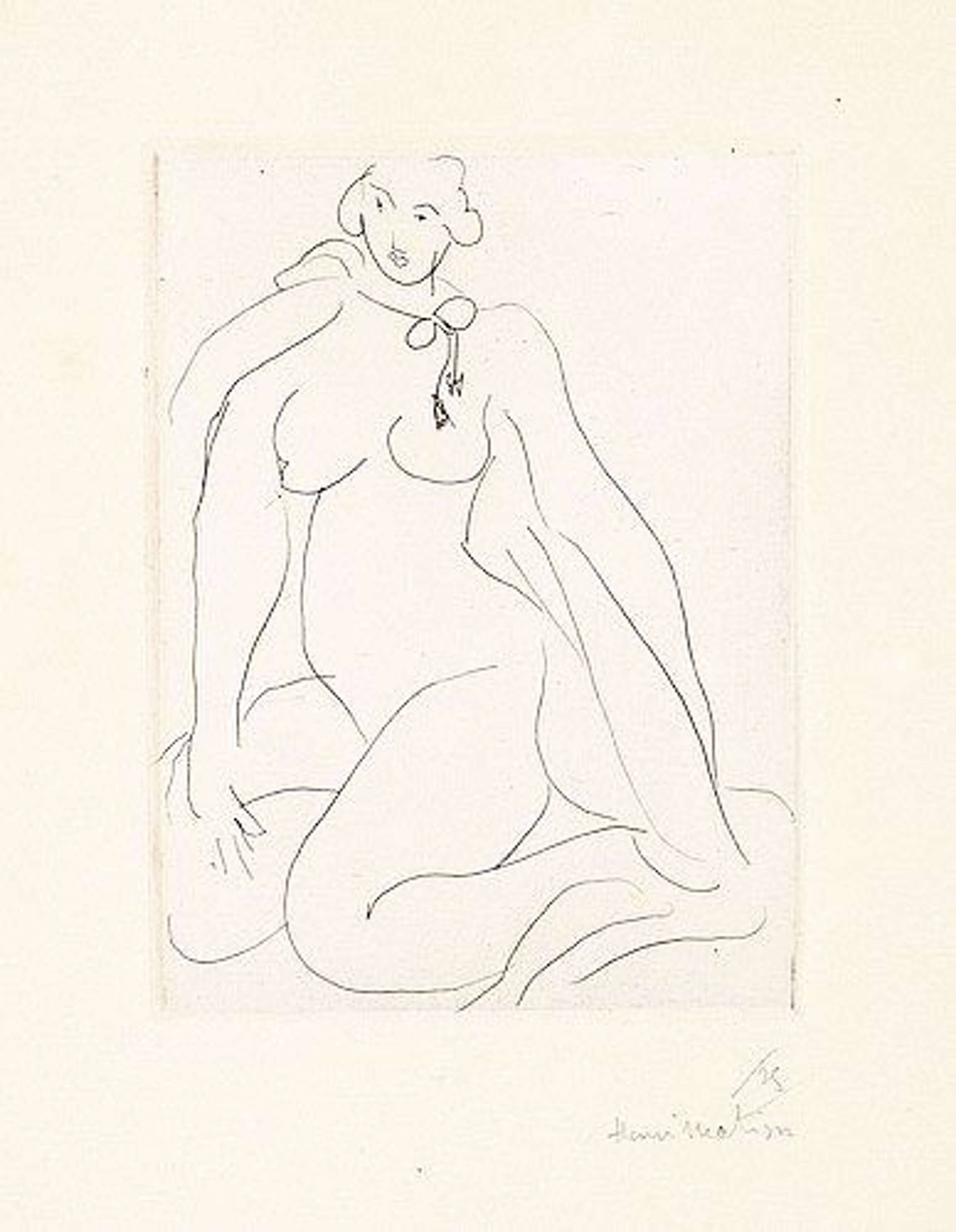 Nu Accroupi, Une Cordelière Nouée Autour Du Cou - undefined by Henri Matisse 1931 - MyArtBroker