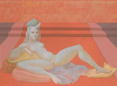 La Reine Pétrifiée - Signed Print by Leonor Fini 1976 - MyArtBroker