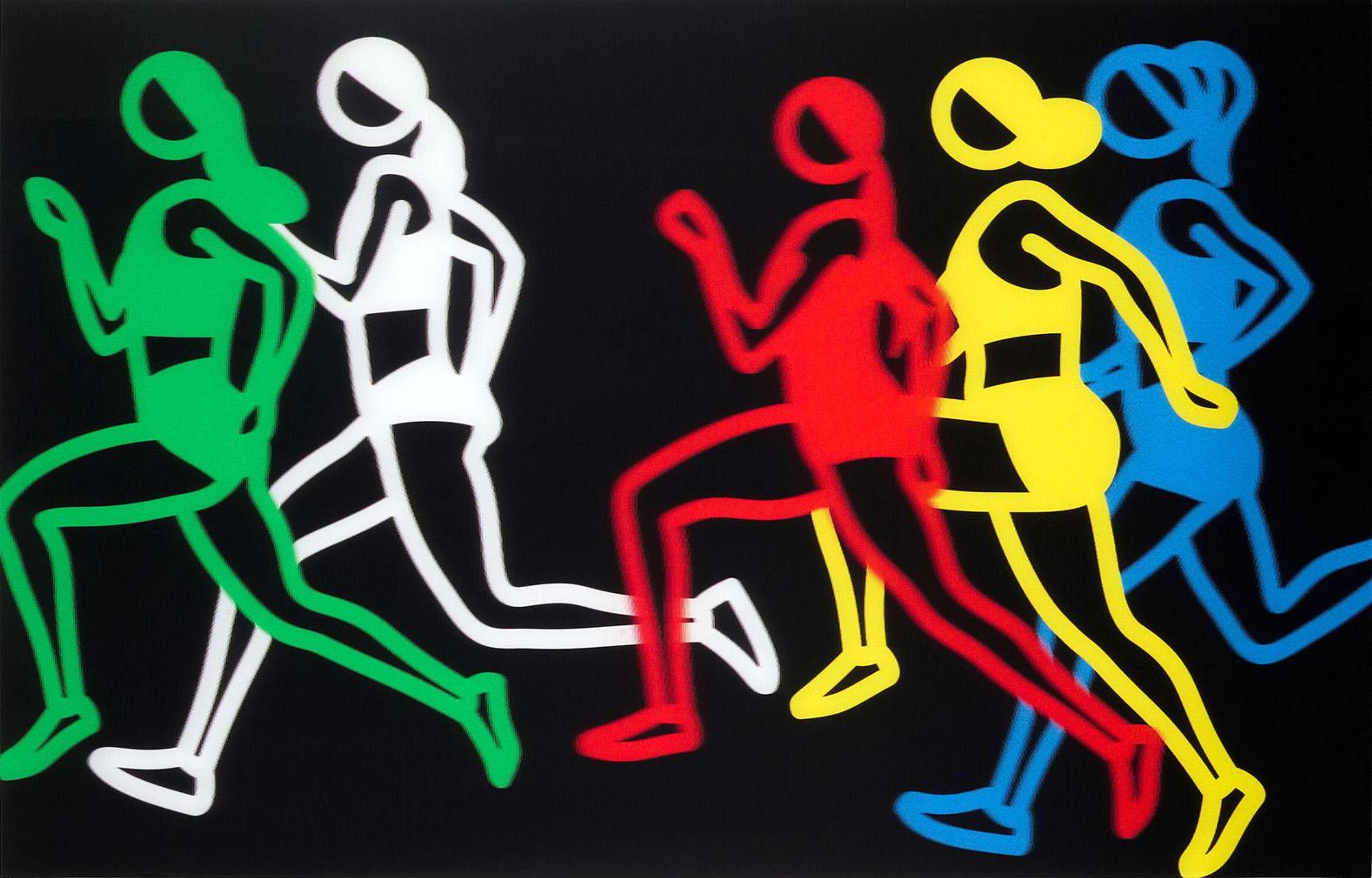 Women Sprinters 1 - Signed Print by Julian Opie 2024 - MyArtBroker