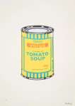 Soup Can (yellow, blue and tan) - Signed Print
