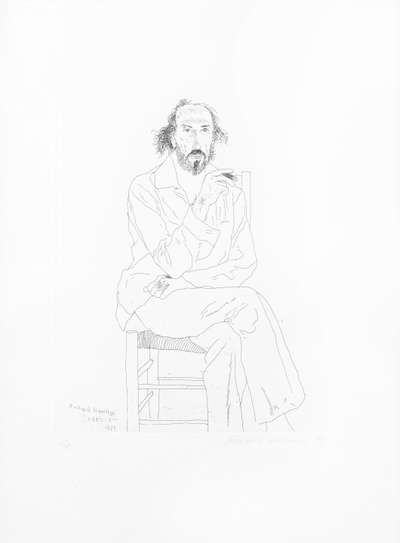Portrait Of Richard Hamilton - Signed Print by David Hockney 1971 - MyArtBroker