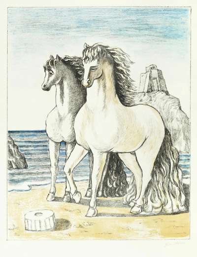 Cavalli Antichi - Signed Print by Giorgio De Chirico 1974 - MyArtBroker