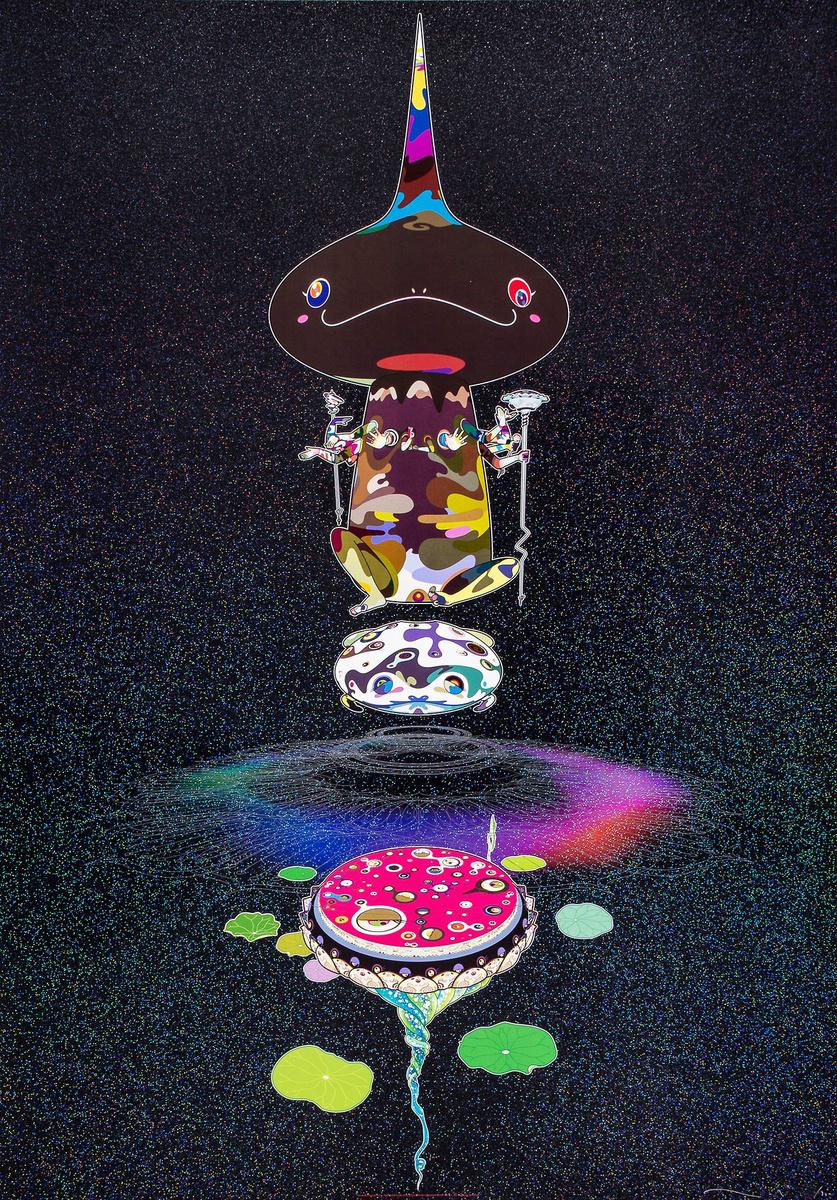 Takashi Murakami Reversed Double Helix (brown body) (Signed Print