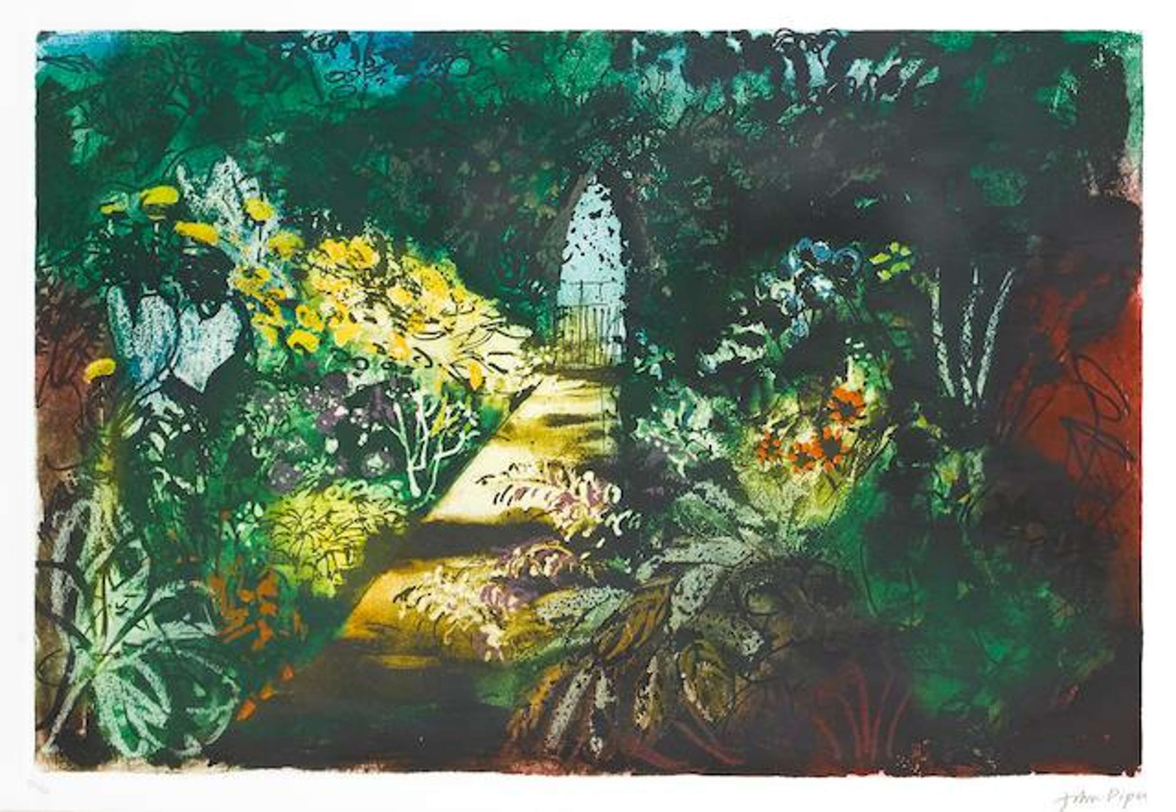 Summer Garden, Fawley Bottom - Signed Print by John Piper 1984 - MyArtBroker