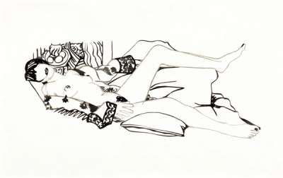 Monica Nude With Purple Robe - Signed Print by Tom Wesselmann 1990 - MyArtBroker