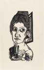 Max Beckmann: Frau Mit Kerze - Signed Print