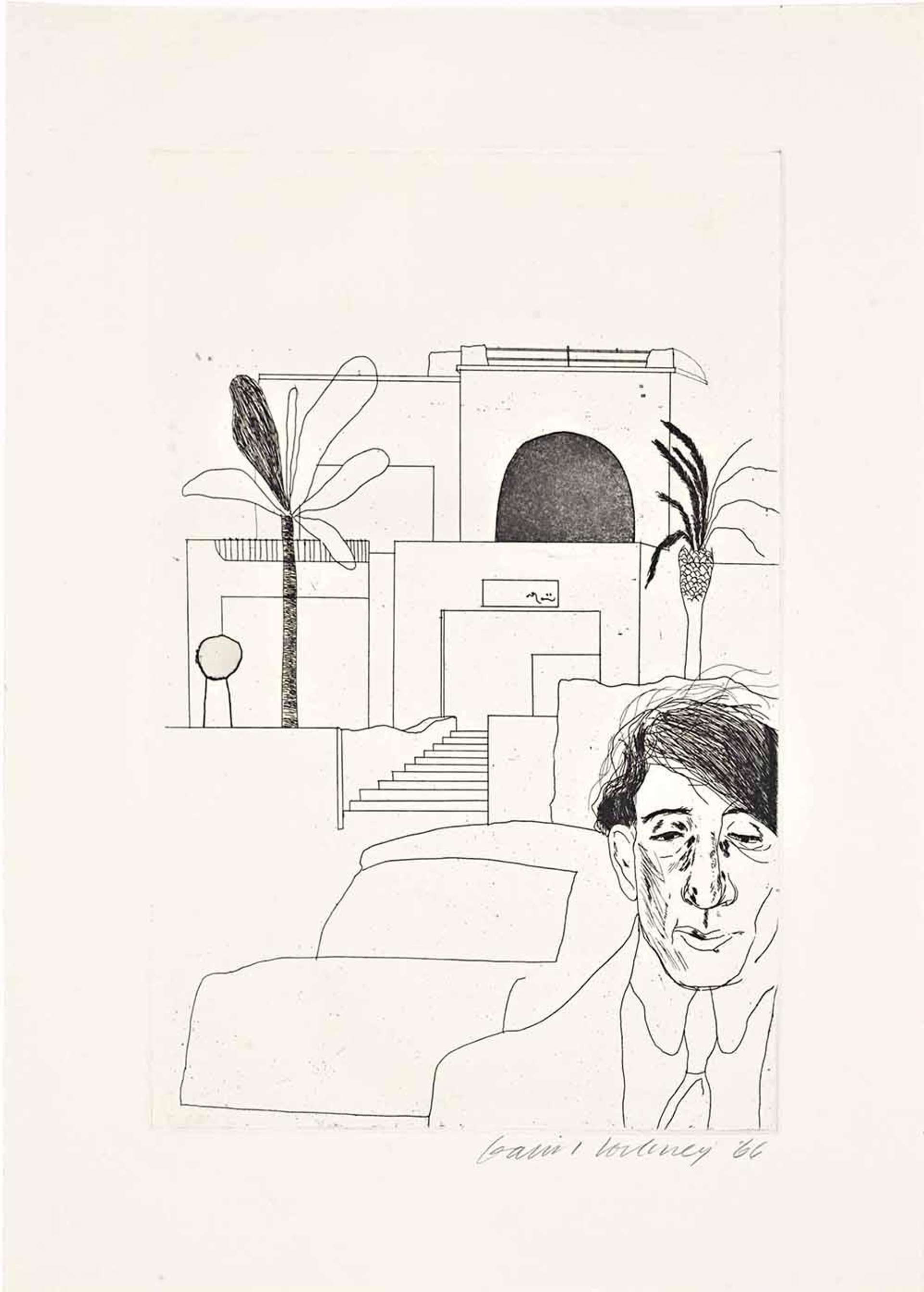 Illustrations For Fourteen Poems by C.P. Cavafy Edition A (complete set) - Signed Print by David Hockney 1966 - MyArtBroker