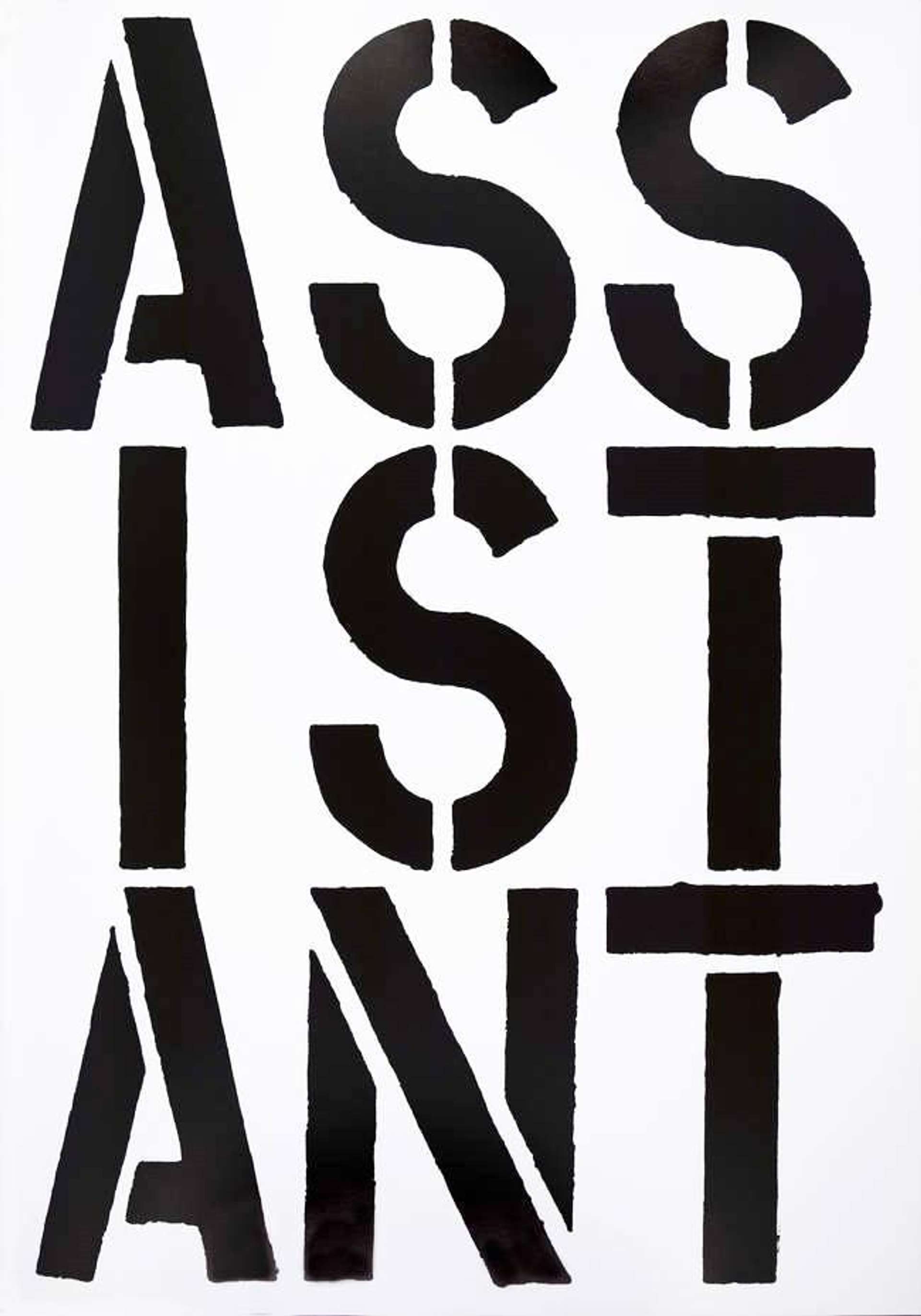 Assistant - Unsigned Print by Christopher Wool 1989 - MyArtBroker