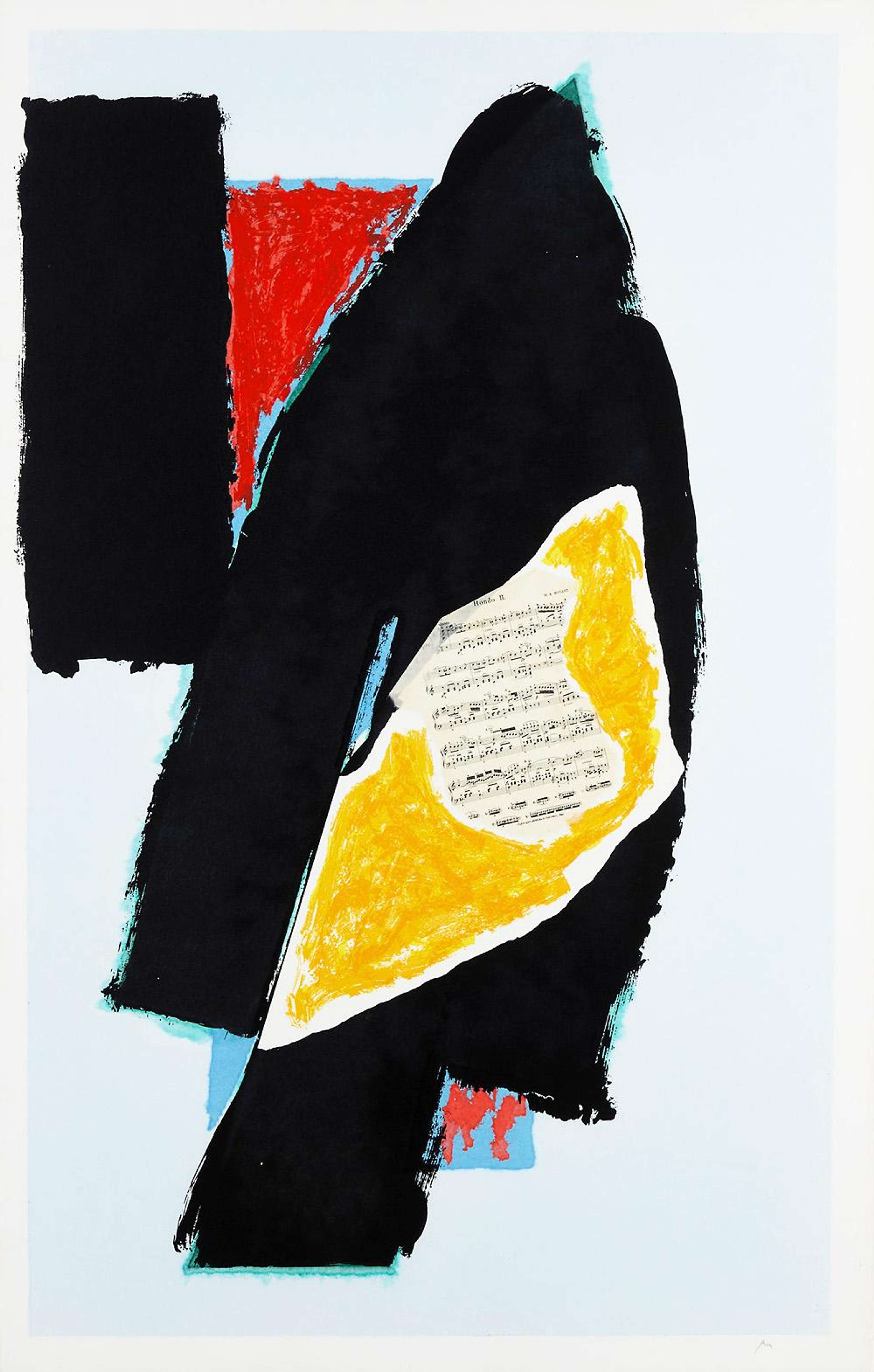 Black For Mozart - Signed Print by Robert Motherwell 1991 - MyArtBroker