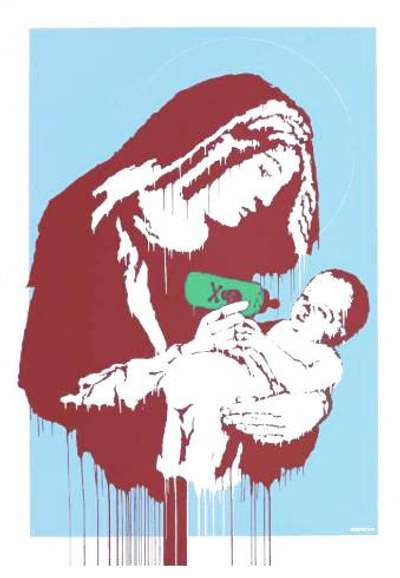 Banksy: Toxic Mary (AP blue) - Signed Print