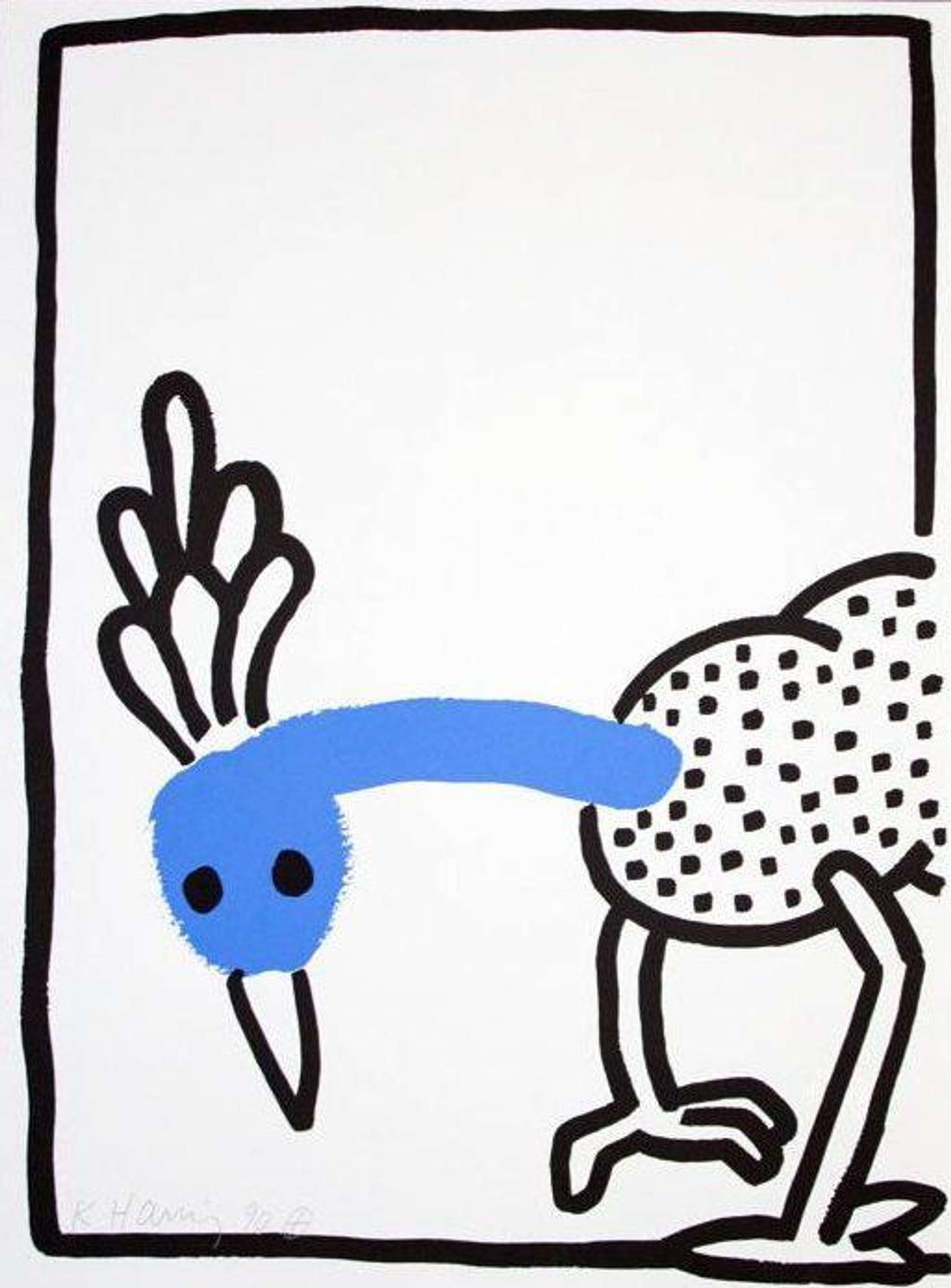 The Story Of Red And Blue 8 - Signed Print by Keith Haring 1989 - MyArtBroker