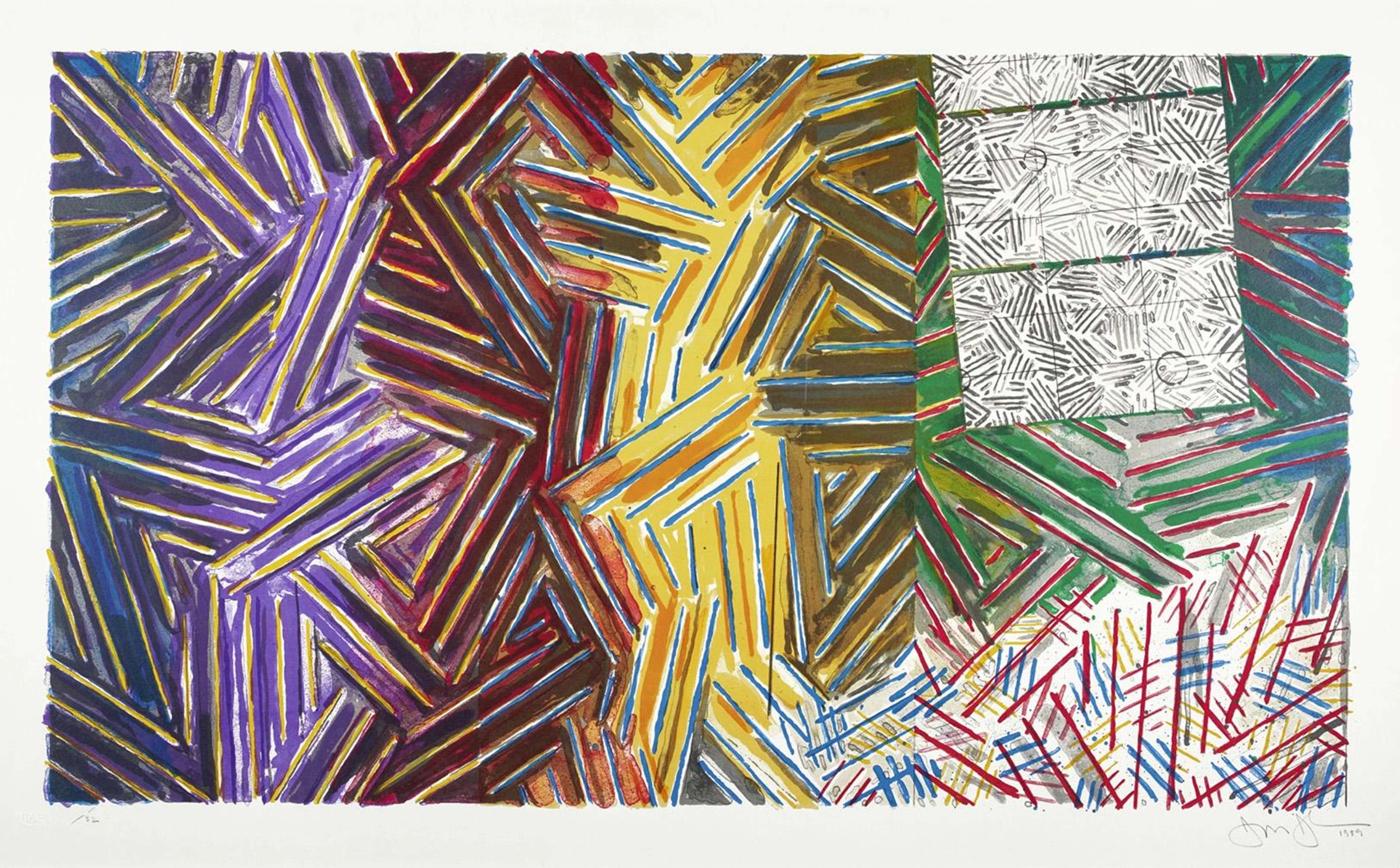 Between The Clock And The Bed (ULAE 245) - Signed Print by Jasper Johns 1989 - MyArtBroker