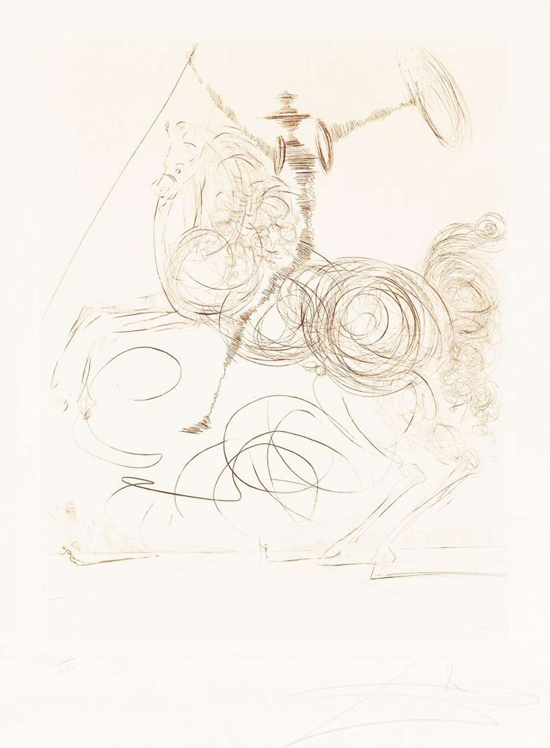 Don Quichotte Horseman - Signed Print by Salvador Dali 1964 - MyArtBroker