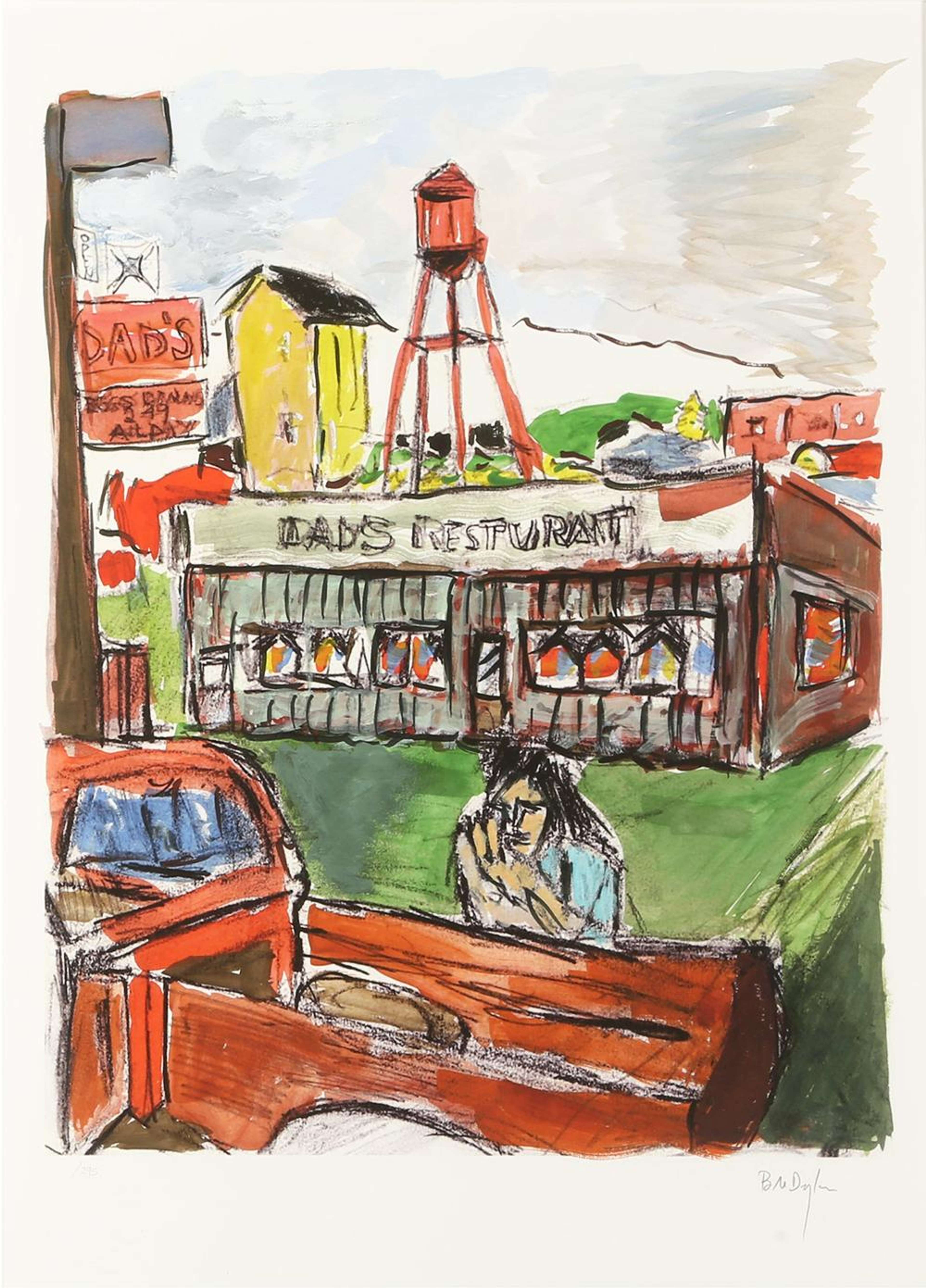 Dad's Restaurant (2010) - Signed Print by Bob Dylan 2010 - MyArtBroker