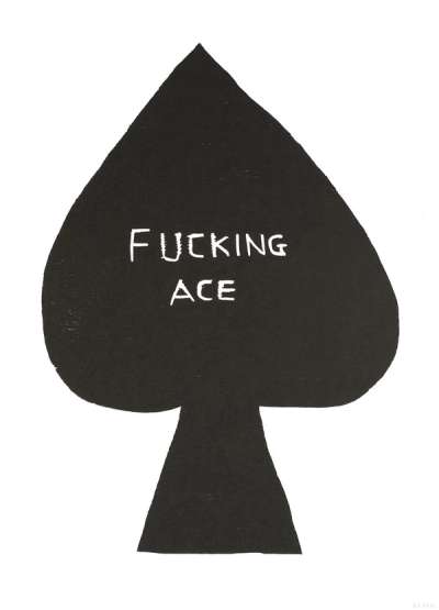 Fucking Ace (woodcut) - Signed Print by David Shrigley 2016 - MyArtBroker