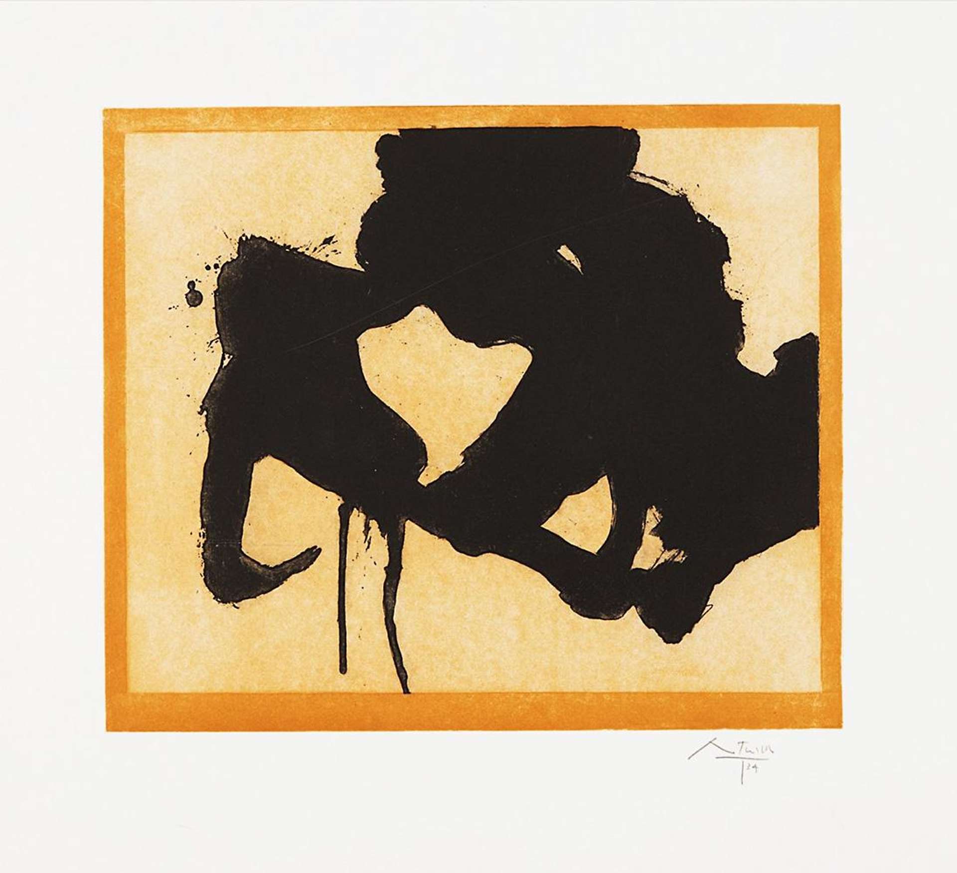At The Edge - Signed Print by Robert Motherwell 1948 - MyArtBroker