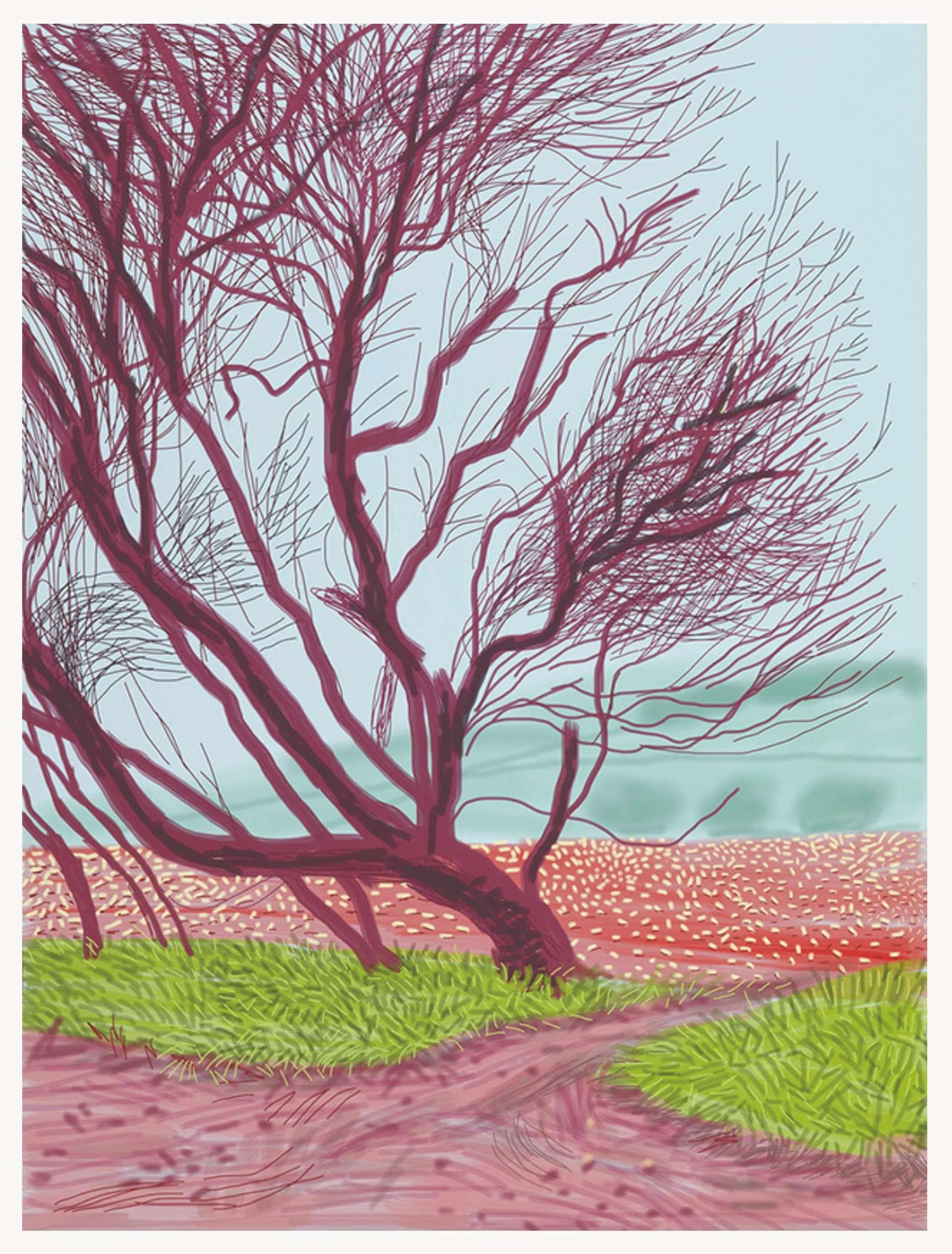 The Arrival Of Spring In Woldgate East Yorkshire 18th March 2011 - Signed Print by David Hockney 2011 - MyArtBroker
