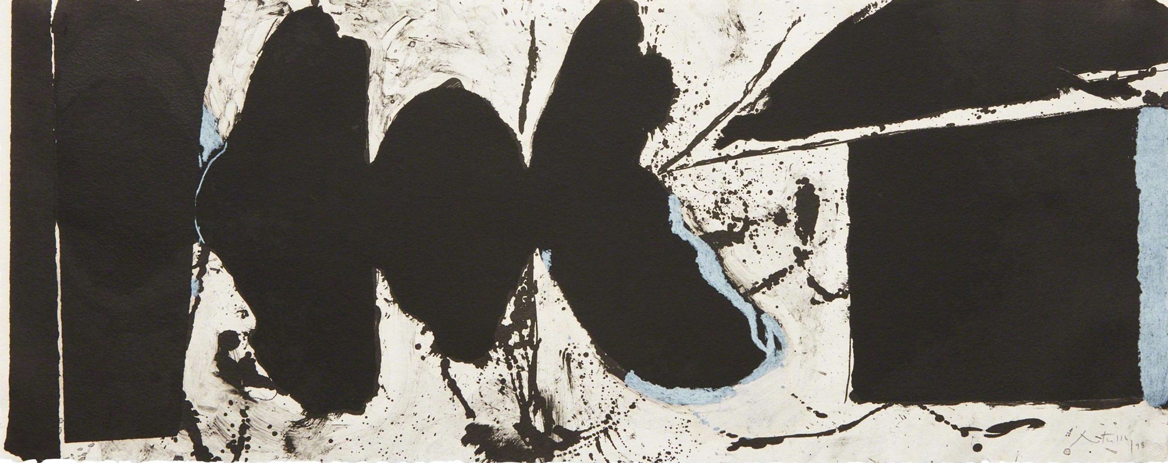 Elegy Black Black - Signed Print by Robert Motherwell 1983 - MyArtBroker